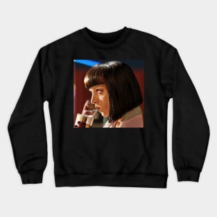 Pulp Fiction Mia Wallace Drink With Me Crewneck Sweatshirt